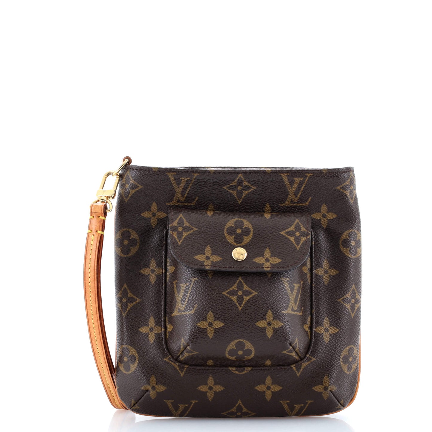 Louis Vuitton Partition Wristlet Clutch Canvas Monogram Clutch Bag