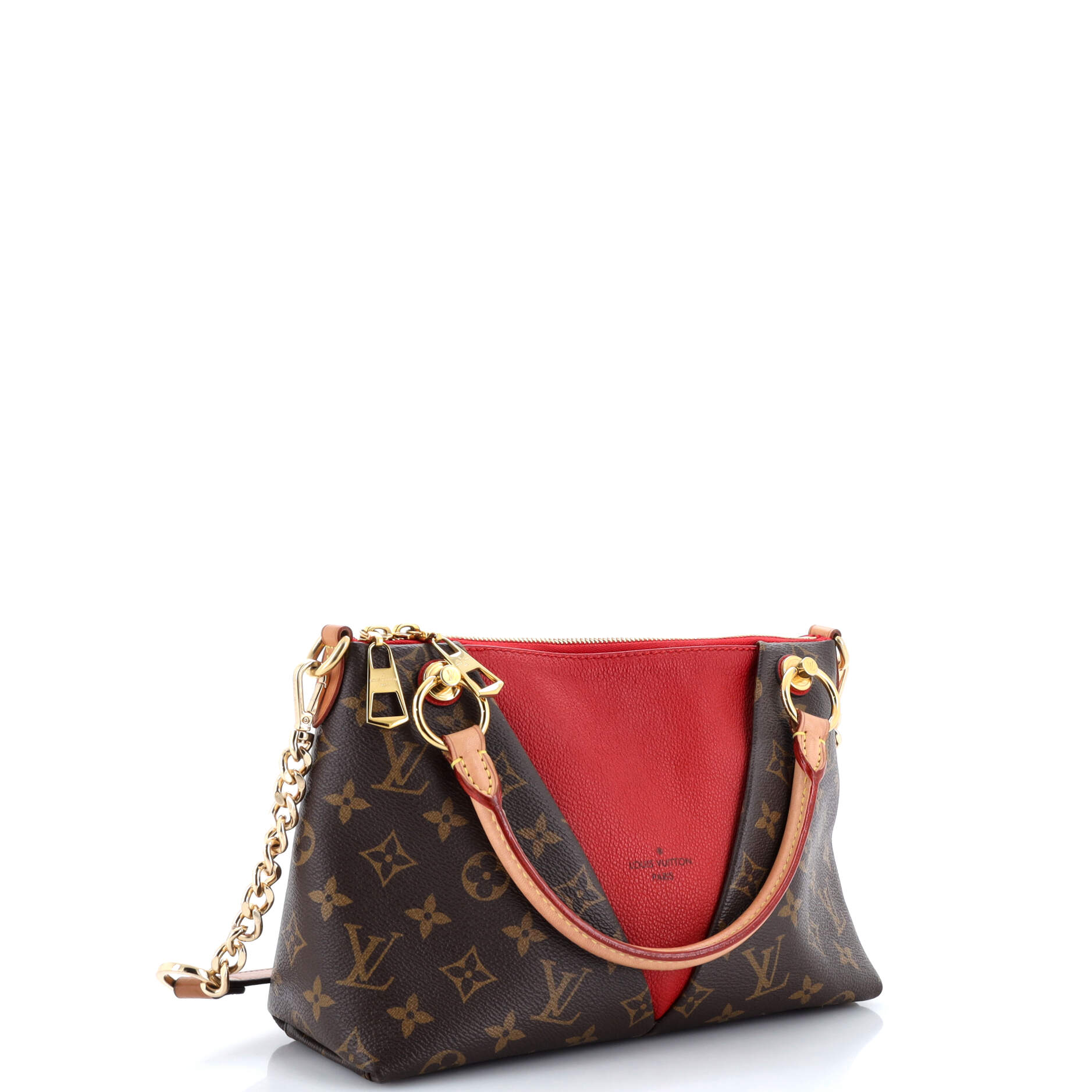 Louis Vuitton Tote And Bb Leather Canvas Tote Bag