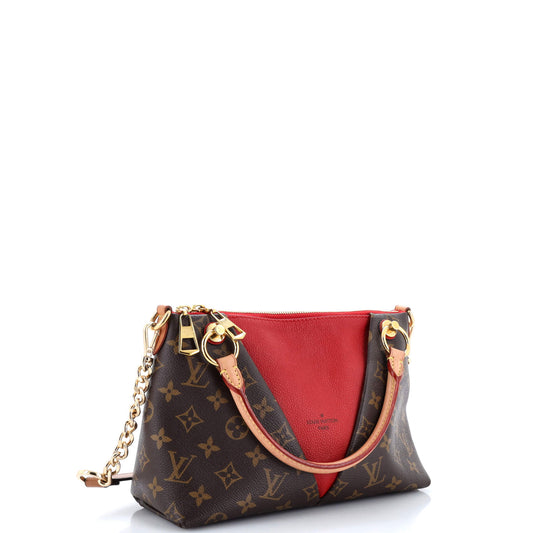 Louis Vuitton Tote And Bb Leather Canvas Tote Bag