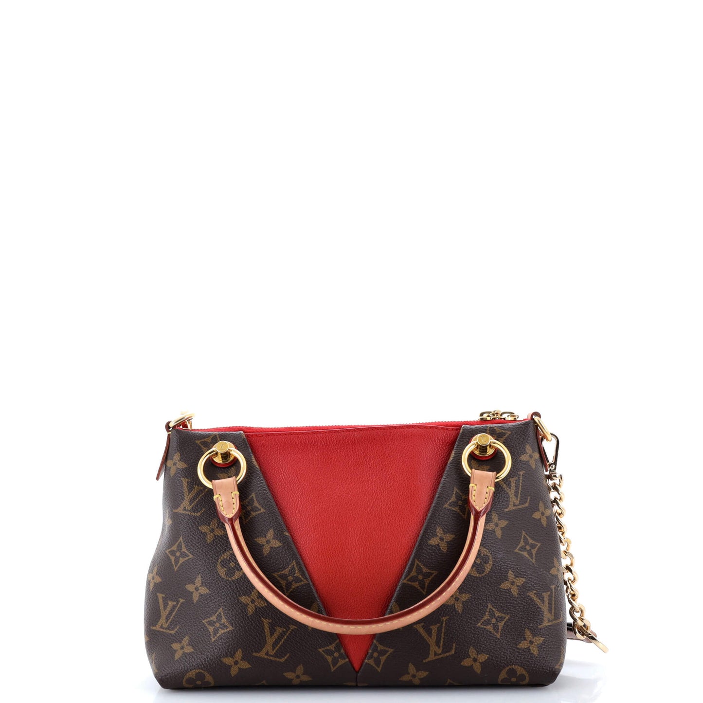 Louis Vuitton Tote And Bb Leather Canvas Tote Bag
