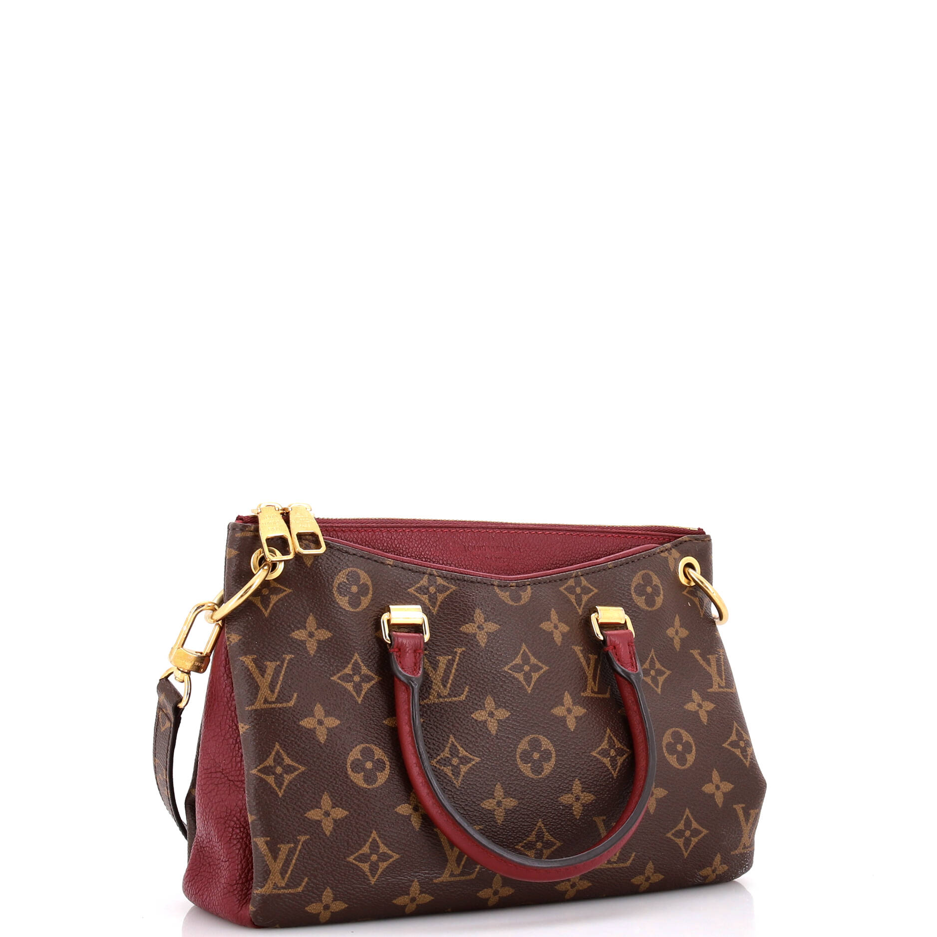 Louis Vuitton Pallas Tote With Bb Leather Canvas Shoulder Bag