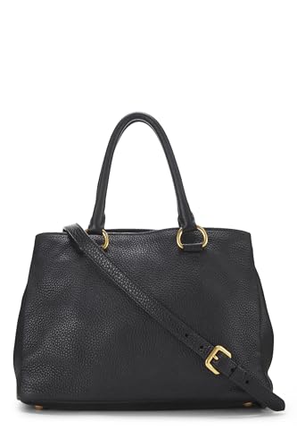 Prada Daino Convertible Tote Vitello Black Tote Bag