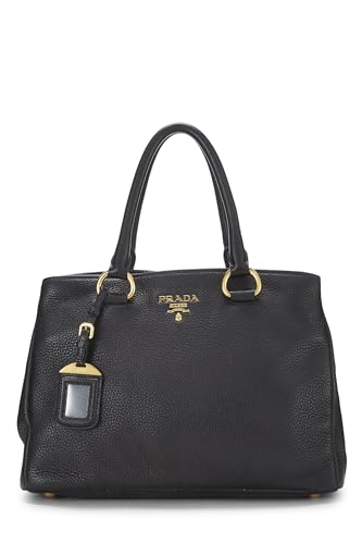 Prada Daino Convertible Tote Vitello Black Tote Bag