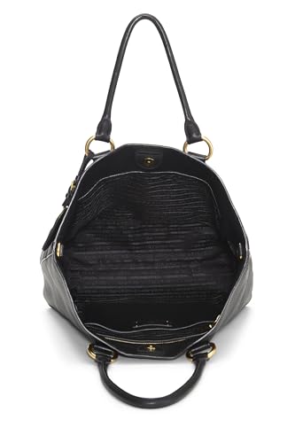 Prada Daino Phenix Tote Vitello Black Tote Bag