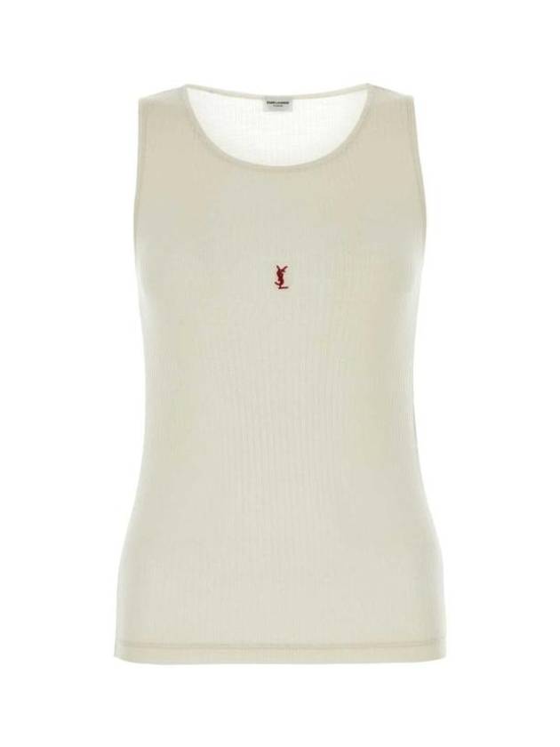 YSL Saint Laurent Luxury Trending Cassandre Wool Sleeveless Handbag White Logo Embroidered Travel Bag