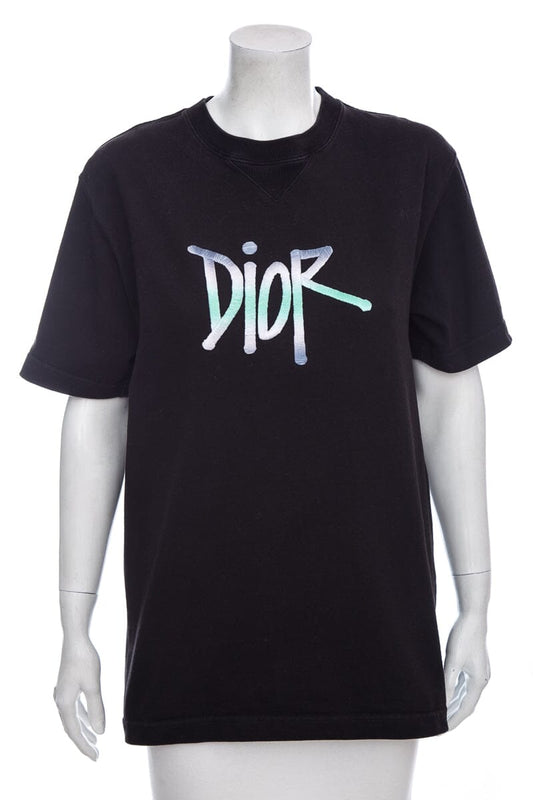 Dior Handbag Ombre T-Shirt SZ S Black Logo