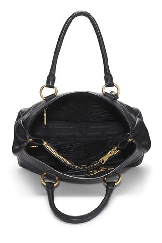 Prada Daino Convertible Tote Vitello Black Tote Bag