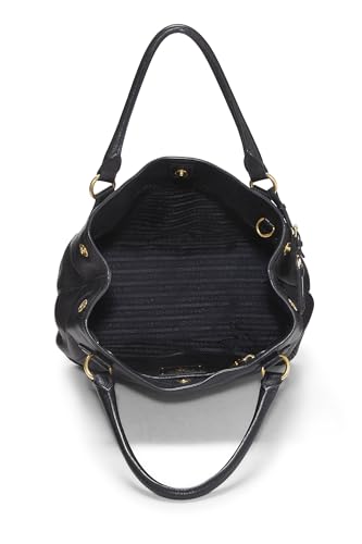 Prada Daino Sacca Manici Luxury Handbag Vitello Black Travel Bag