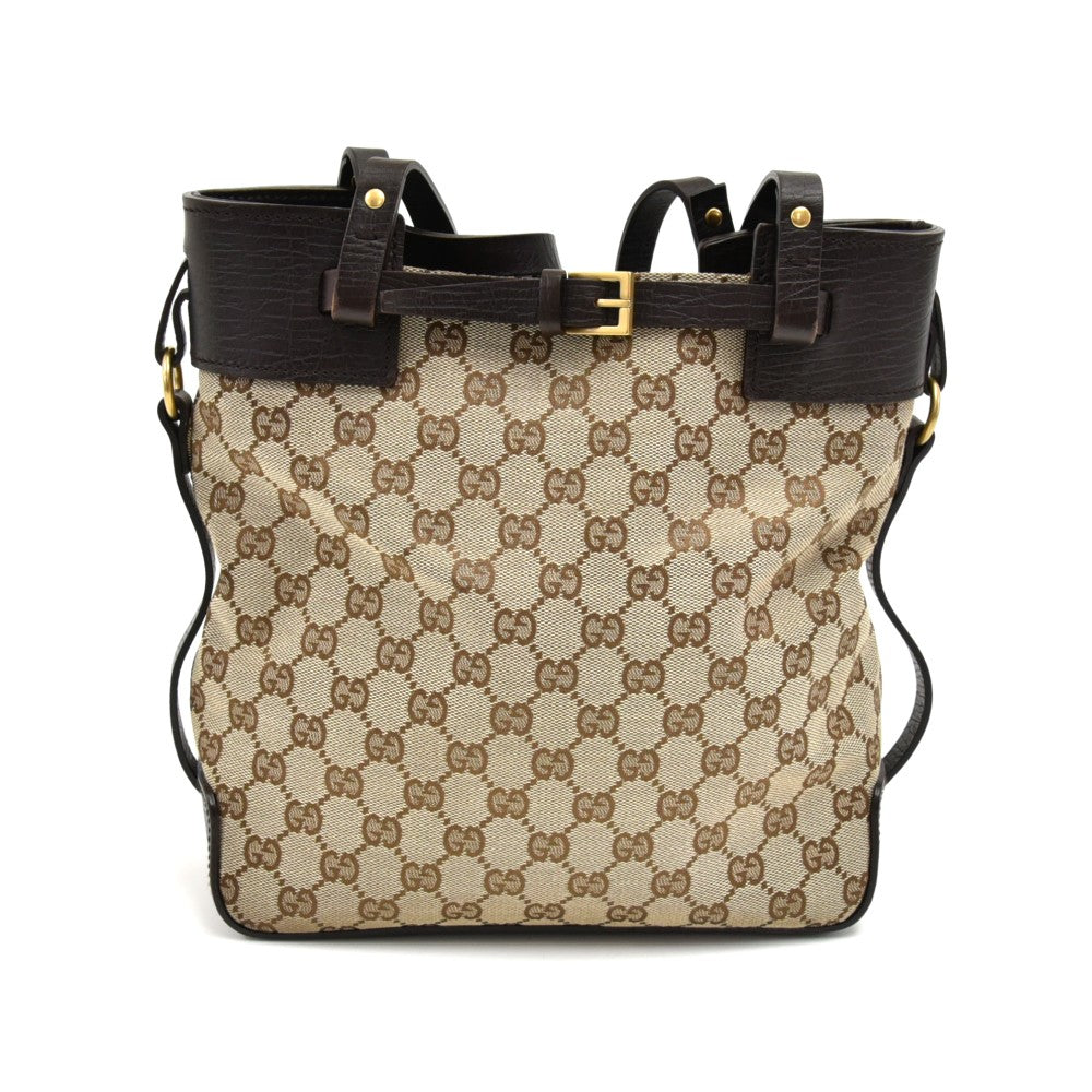 Gucci Ornamental Buckle Tote Bag Canvas Monogram Gucci Ga188