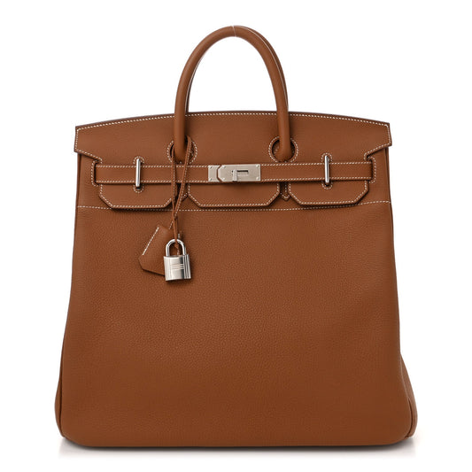Hermes Togo Hac Birkin Handbag Gold Travel Bag 40 Gold 1625846