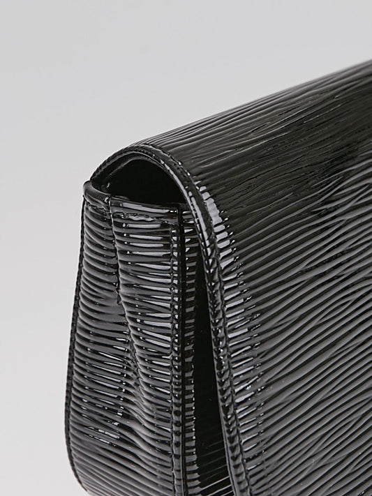 Louis Vuitton Sobe Electric Black Leather Epi Clutch Bag