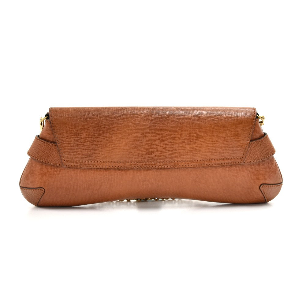 Gucci Textured Horsebit Evening Bag Leather Clutch Bag