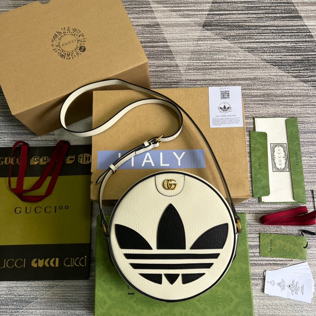 gg x Adidas Ophidia , White Shoulder Bag