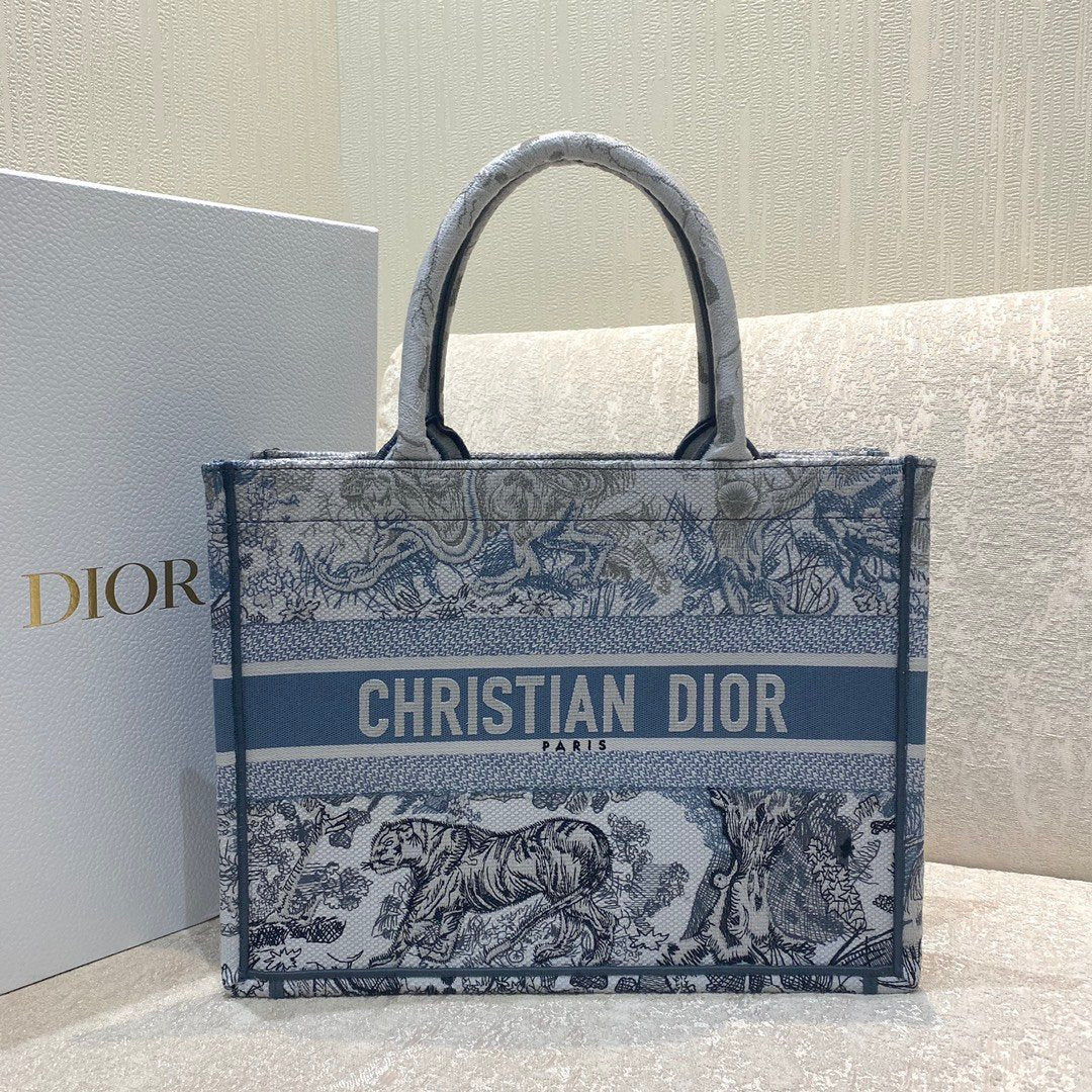Metop Qualityum Book Toile De Blue Book Tote Shoulder Bag Cd M1296Zrgom928