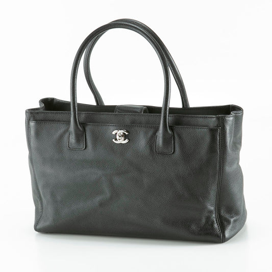 Chanel Executive Turn Lock Tote Bag Black Shoulder Bag