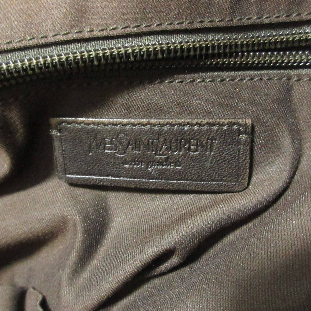 YSL Saint Laurent Yves Rive Gauche Tote Bag Leather
