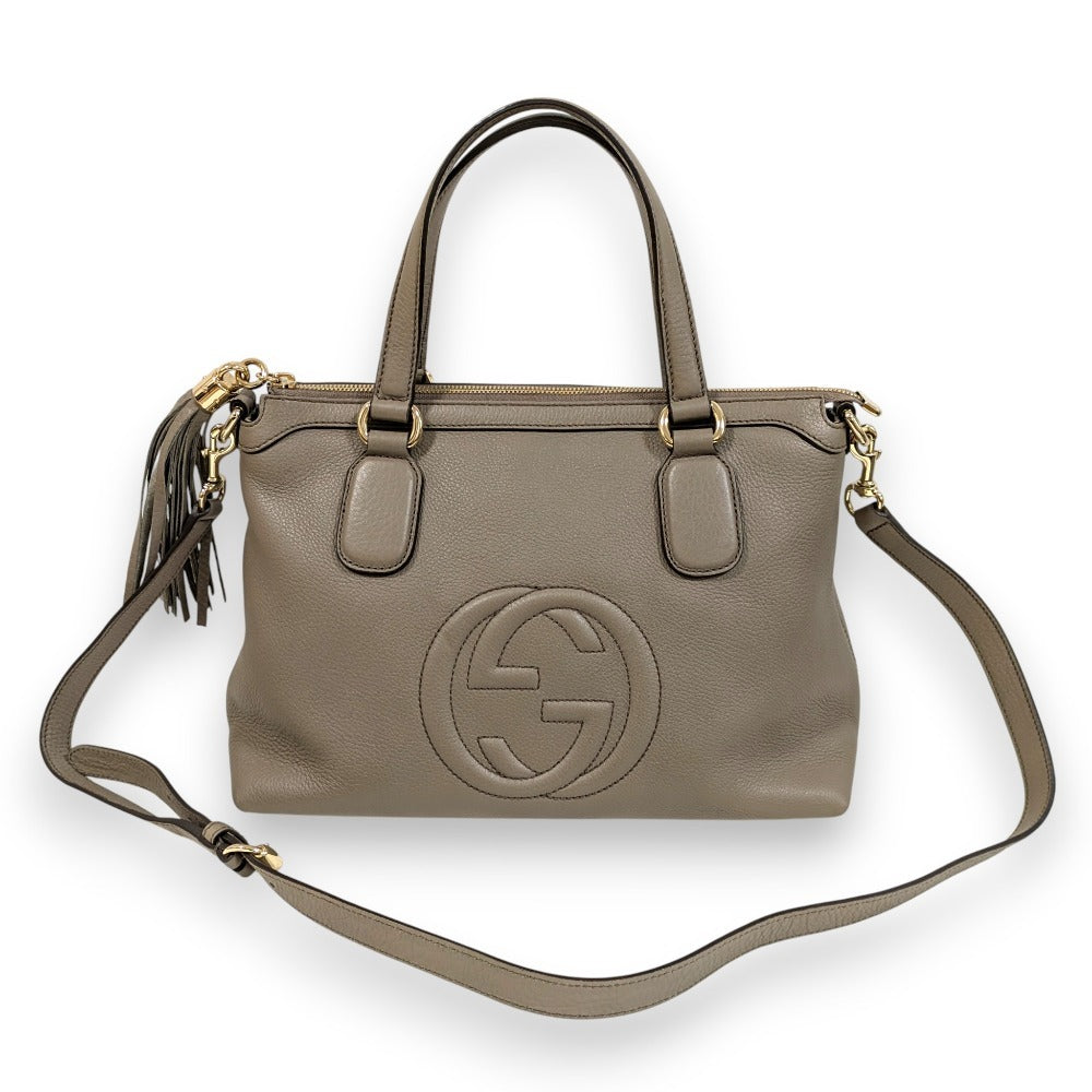 Gucci Soho Interlocking 2Way Bag Leather Travel Bag 2Way Bag