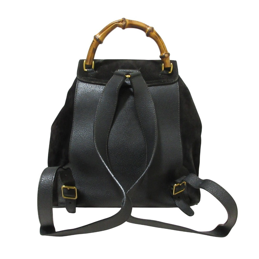 Gucci Bamboo Backpack Suede Backpack 2