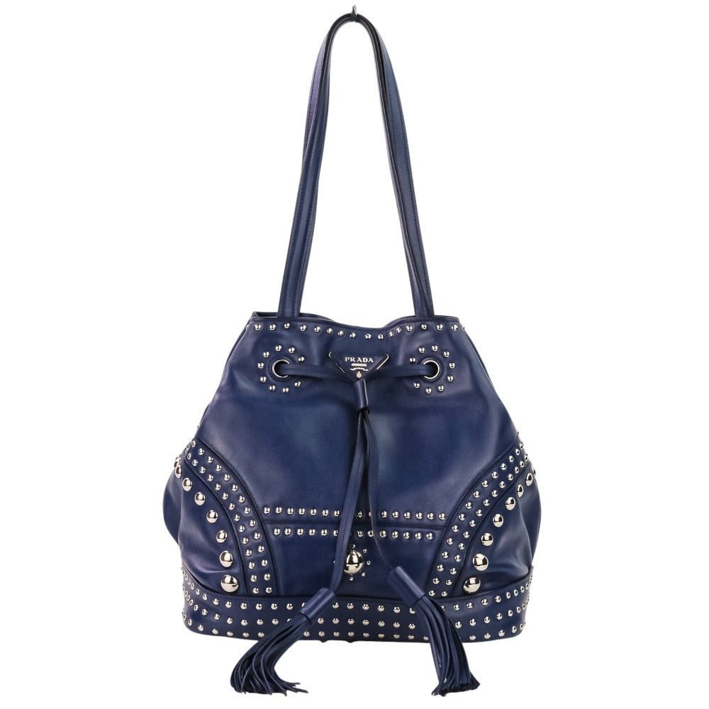 Prada Soft Calf 2Way Bag Leather Calf Leather Travel Bag