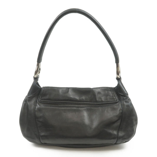 Prada Prada Leather Shoulder Bag Nero Black 34694 6