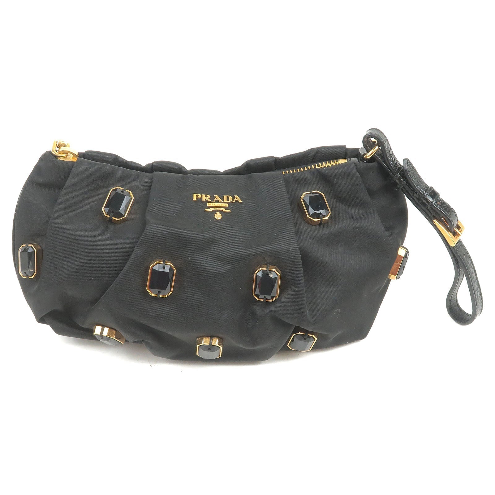 Prada Prada Nylon Enamel Bijou Pouch Purse Clutch Bag