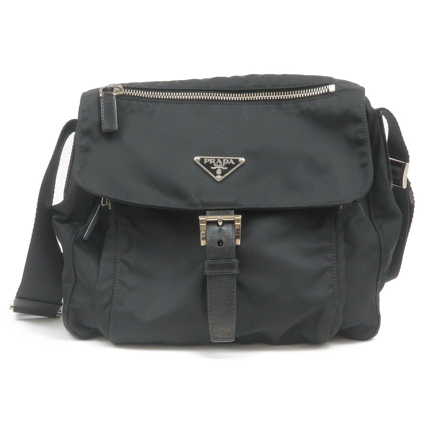 Prada Prada Nylon Leather Shoulder Bag Pouch Nero Black