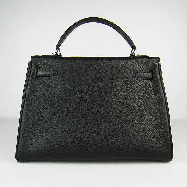 Hermes Luxury Kelly Cm Togo Handbag Leather Black Travel Bag