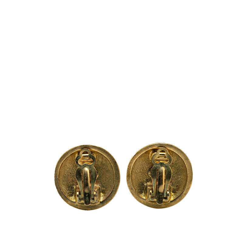 Gold Plated Coco Mark Earrings Jewelry Classic