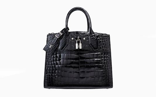 Louis Vuitton Python City Steamer Black Handbag