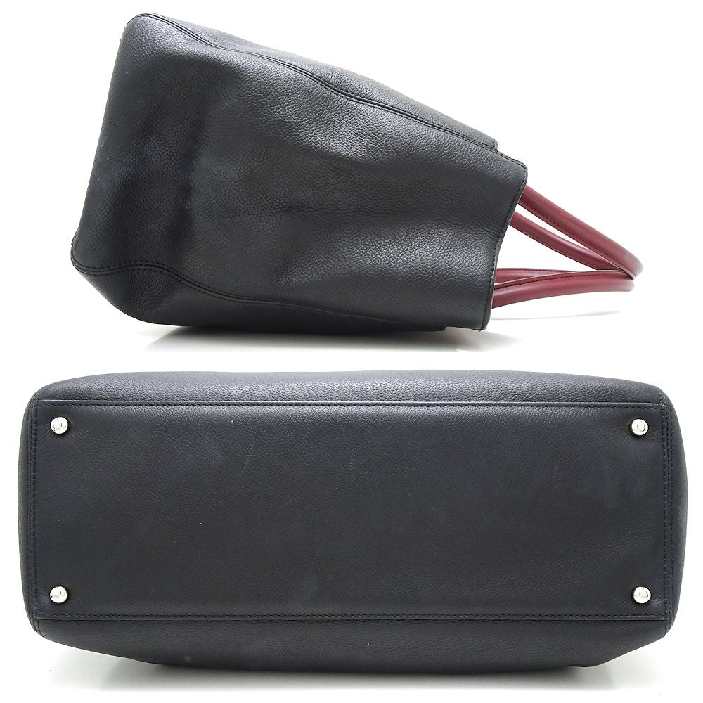 Chanel Executive Tote 2Way Bag Calf Bordeaux Black Tote Bag