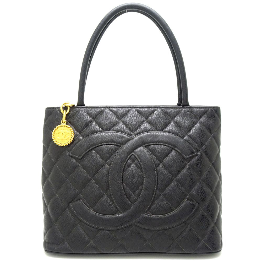 Chanel Reissue Tote Bag Caviar Skin Black Black 2