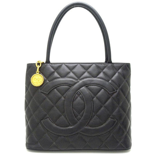 Chanel Reissue Tote Bag Caviar Skin Black Black 2