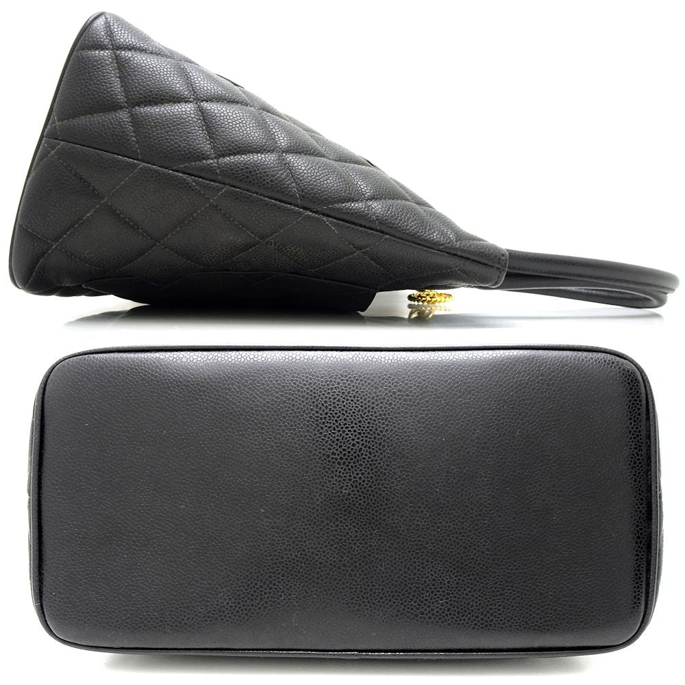 Chanel Reissue Tote Bag Caviar Skin Black Black 2