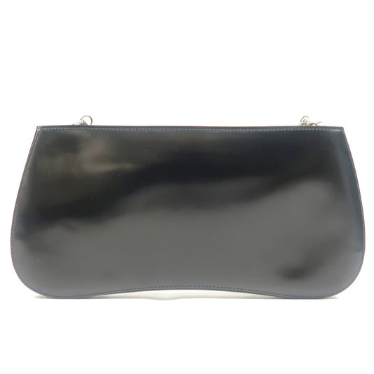 Prada Prada Sydney Leather 2Way Chain Shoulder Bag Black