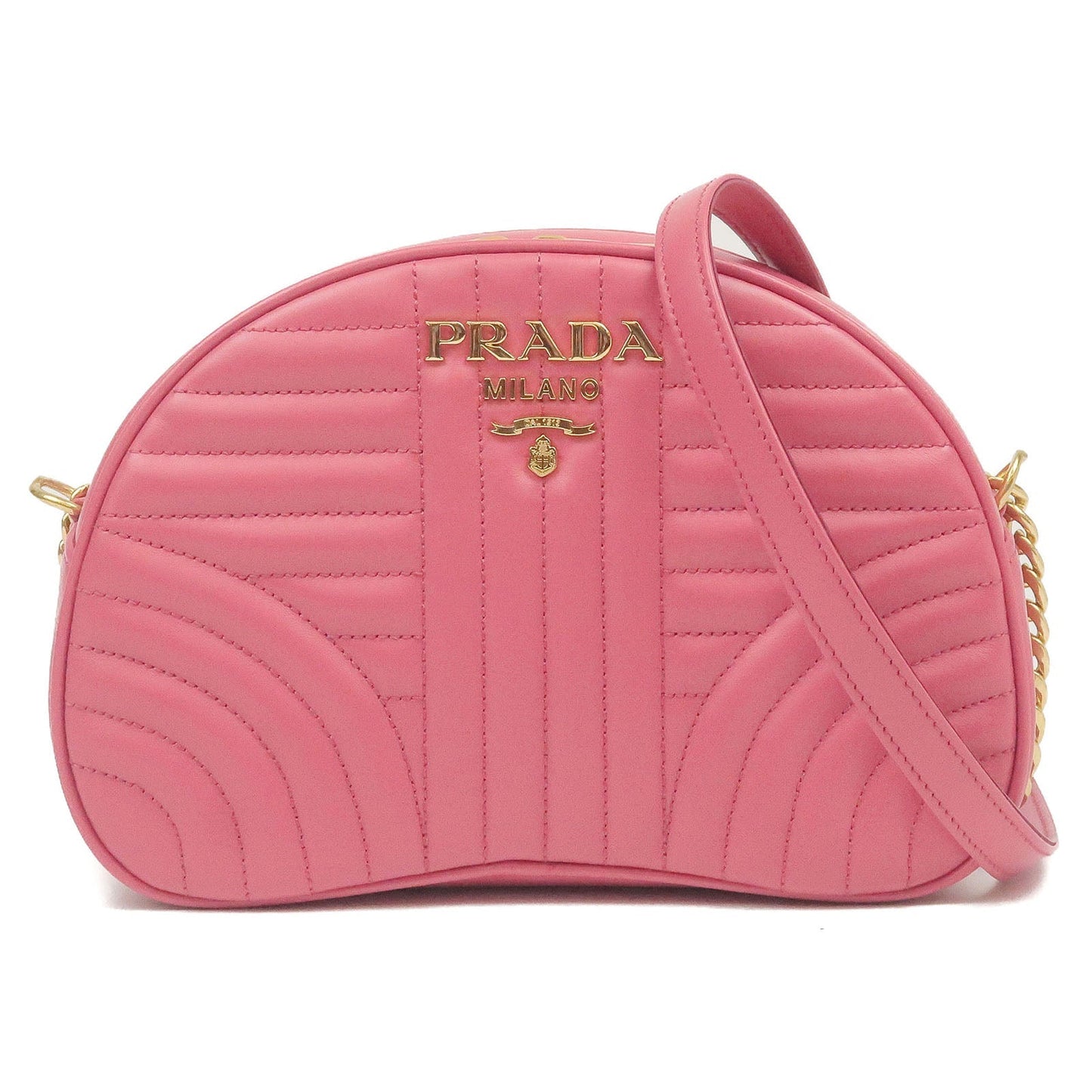 Prada Prada Diagram Soft Calf Leather Chain Shoulder Bag