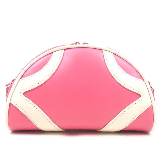 Prada Prada Leather Shoulder Bag Begonia Bian Pink White 1Bh140 35193 16