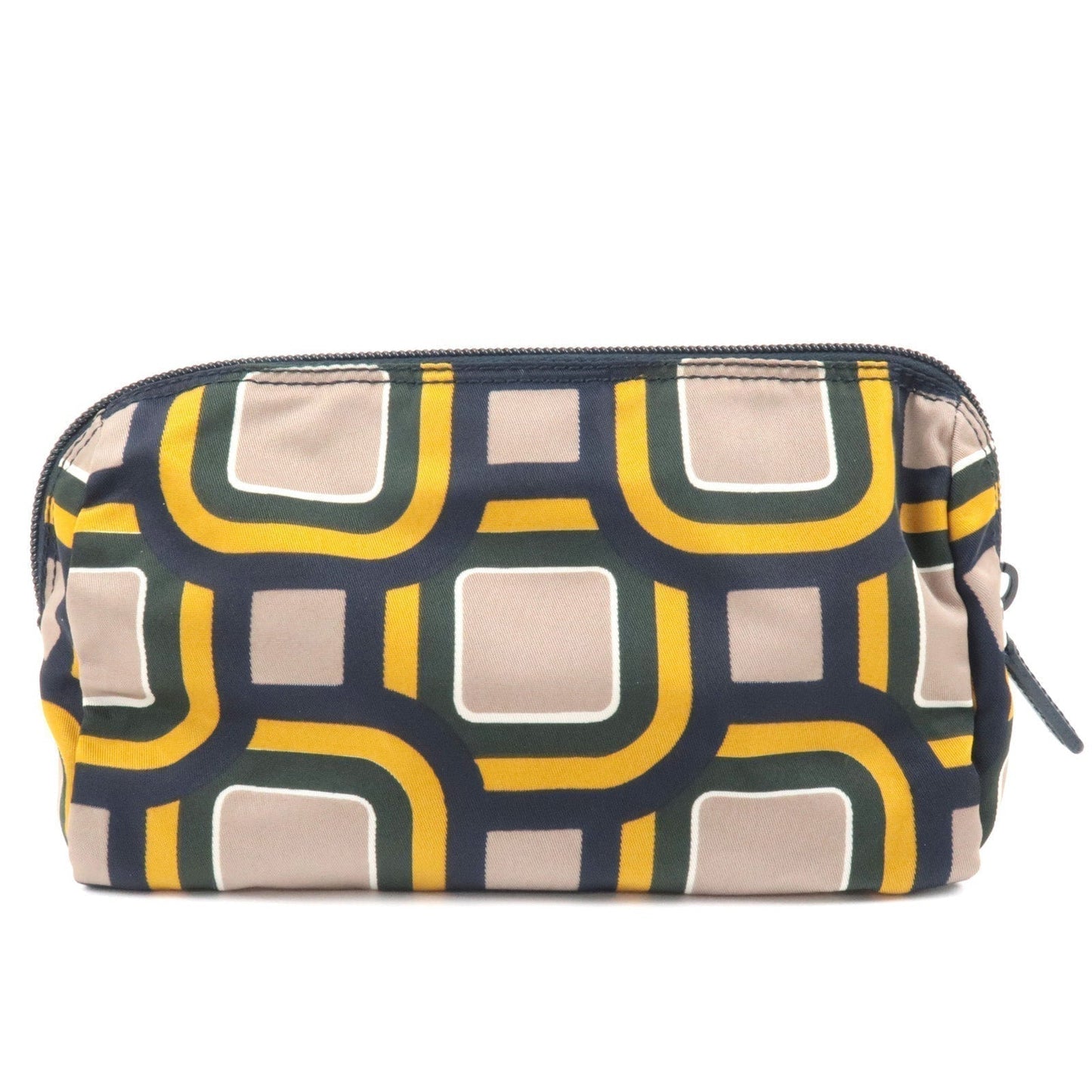 Prada Prada Logo Nylon Pouch Clutch Bag Multi Color