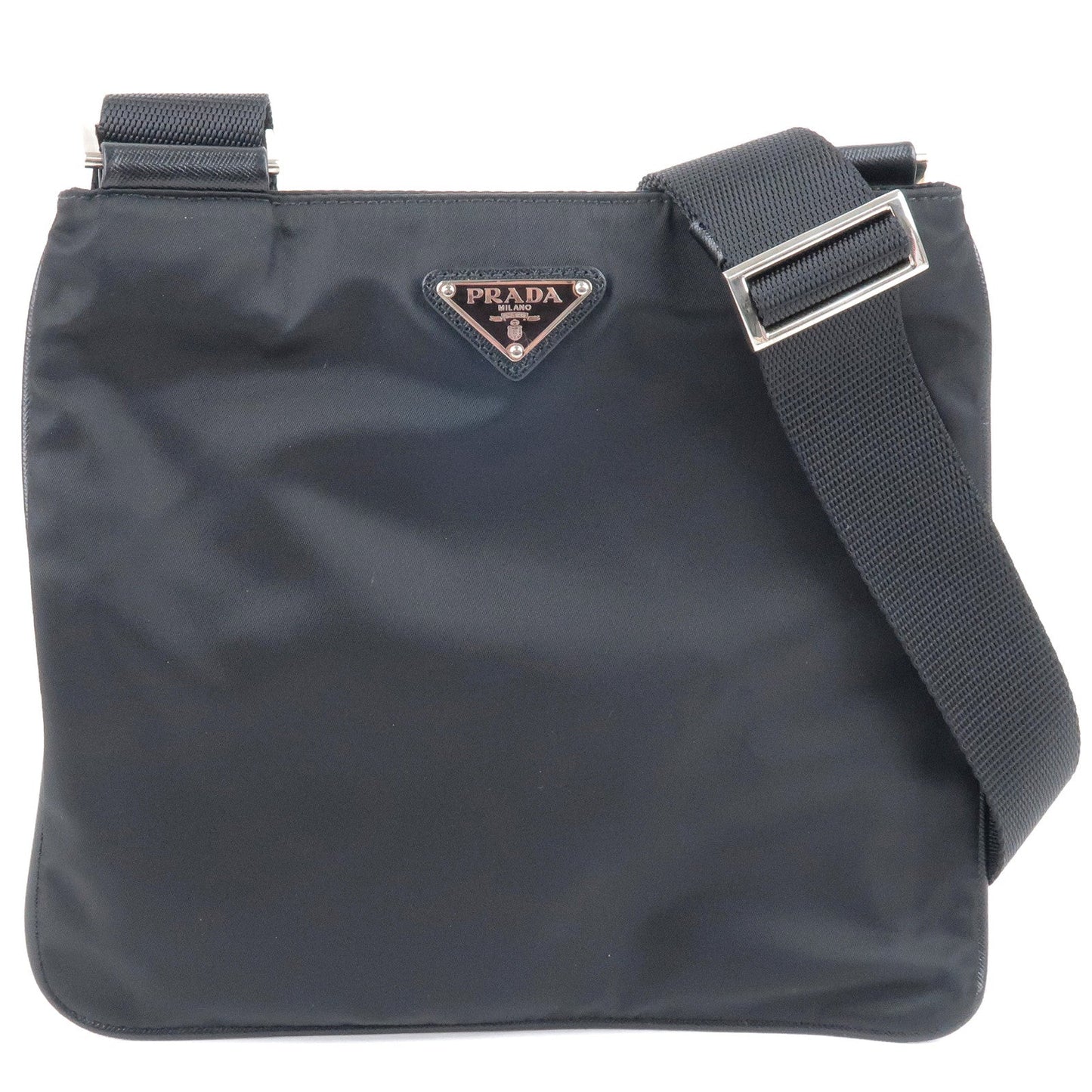 Prada Prada Logo Nylon Leather Shoulder Bag Purse Nero Va0779 35527 16