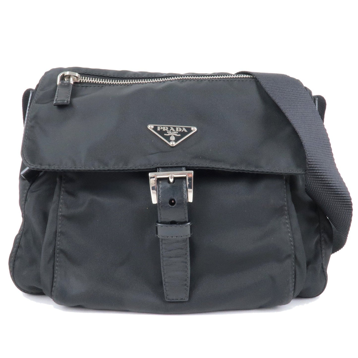 Prada Prada Logo Nylon Leather Shoulder Bag Nero Black Bt8994 35554 8