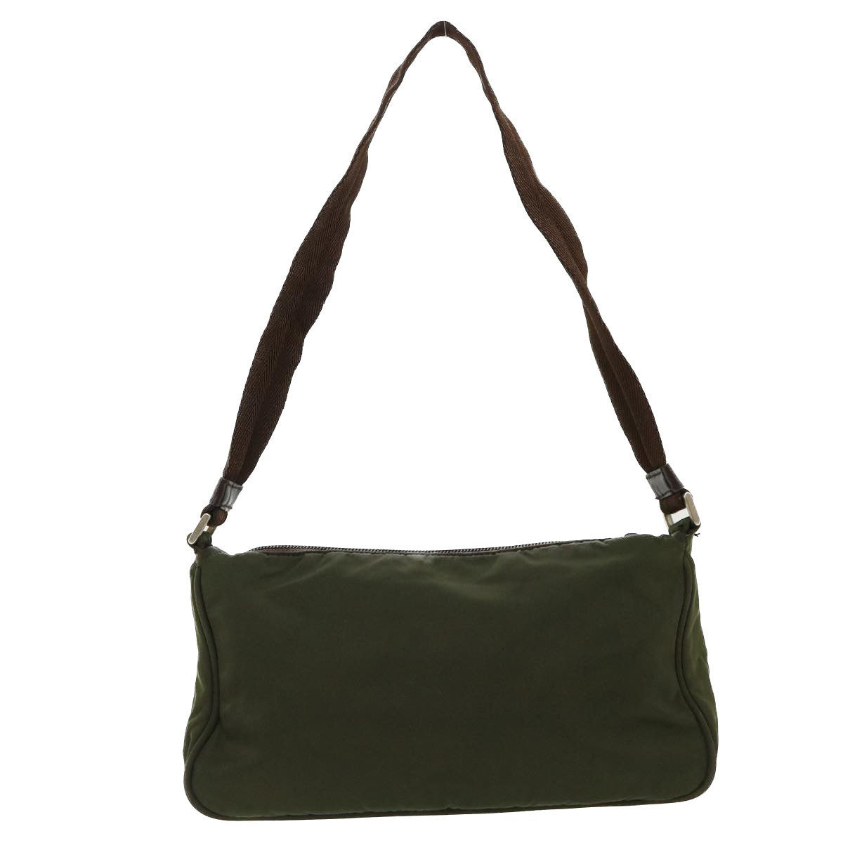 Prada Accessory Pouch Luxury Handbag Nylon Green Clutch Bag