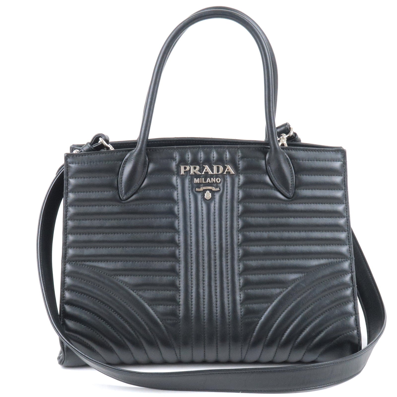 Prada Prada Diagram Leather 2Way Bag Hand Bag Shoulder Shoulder Bag