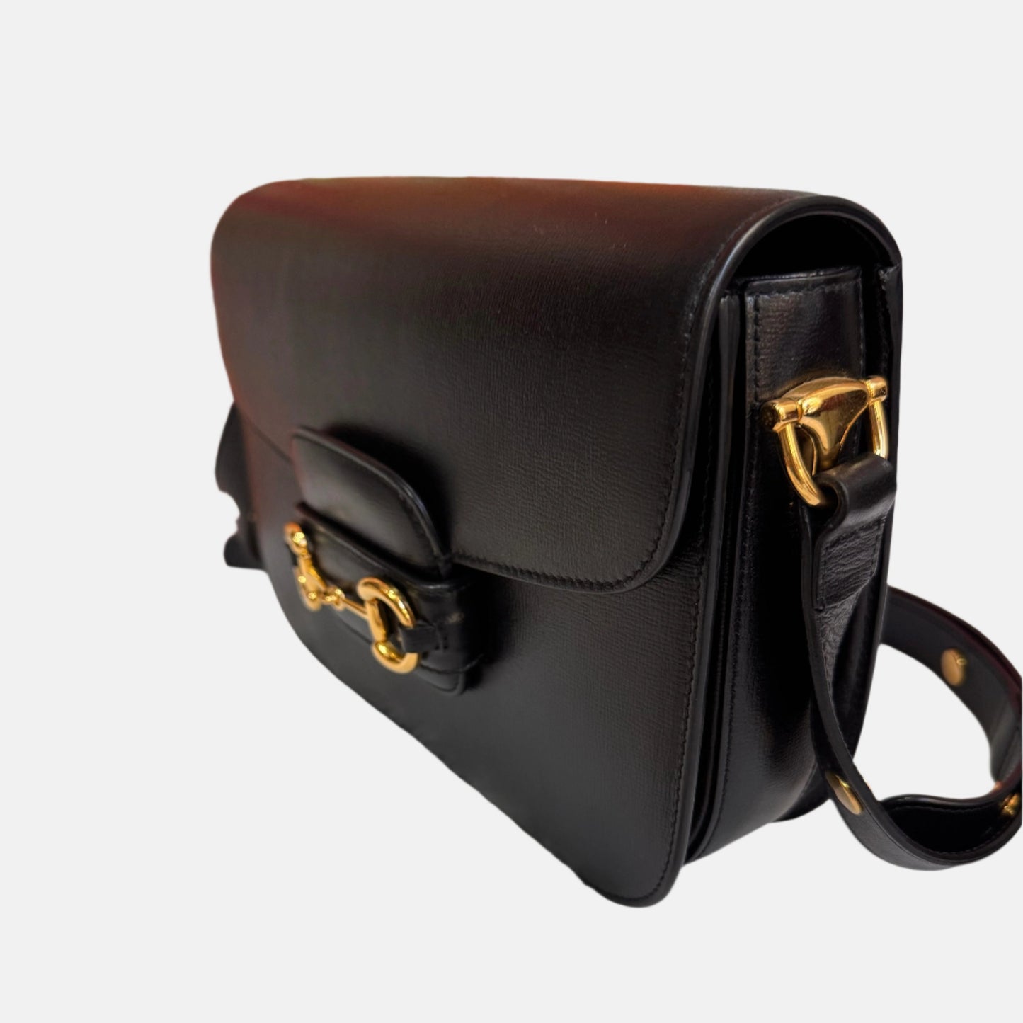 Gucci Horsebit Leather Black Small Travel Bag