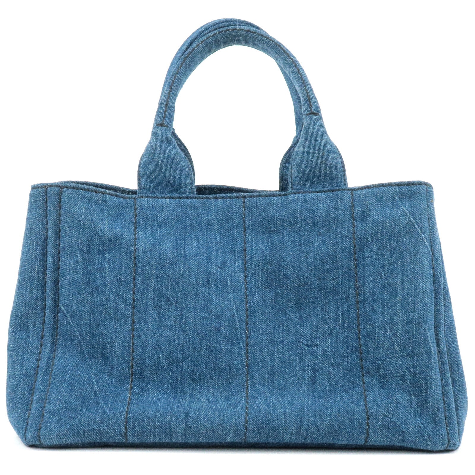 Prada Prada Logo Canapa Tote Bag Hand Bag Blue