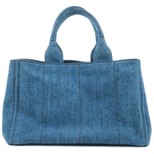 Prada Prada Logo Canapa Tote Bag Hand Bag Blue