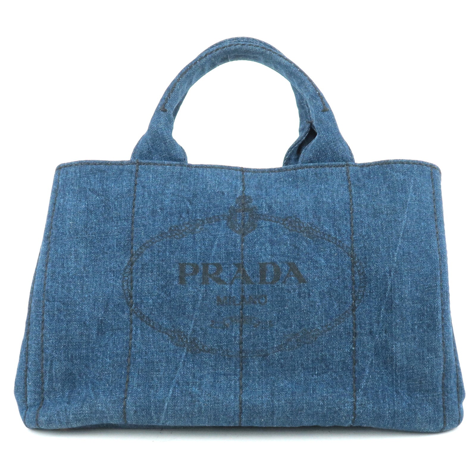 Prada Prada Logo Canapa Tote Bag Hand Bag Avio