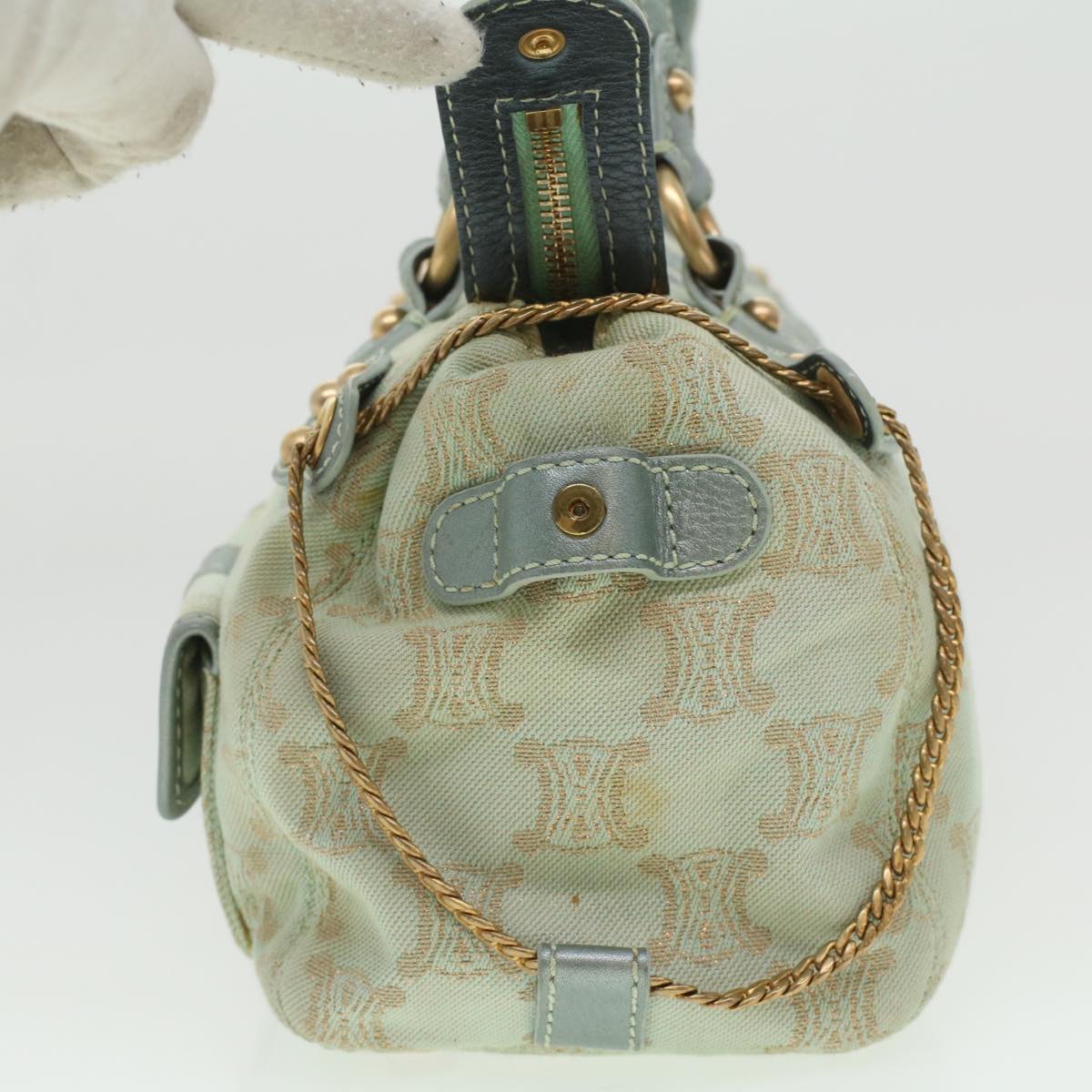 Luxury Paris Macadam Shoulder Bag Light Canvas Blue