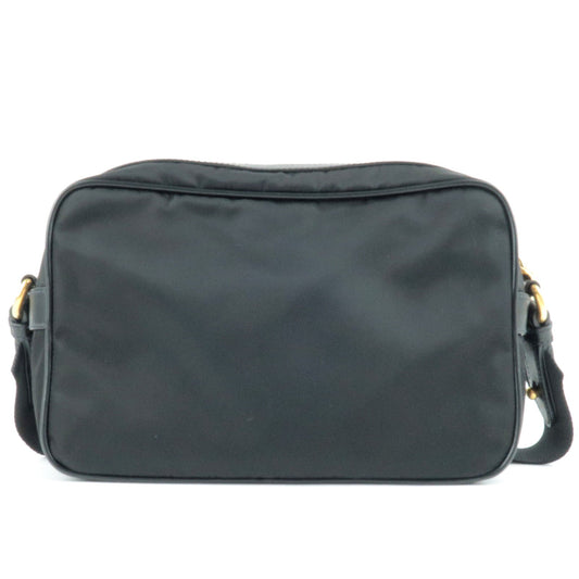 Prada Prada Logo Nylon Leather Shoulder Bag Nero Black 1Bh089 35680 2