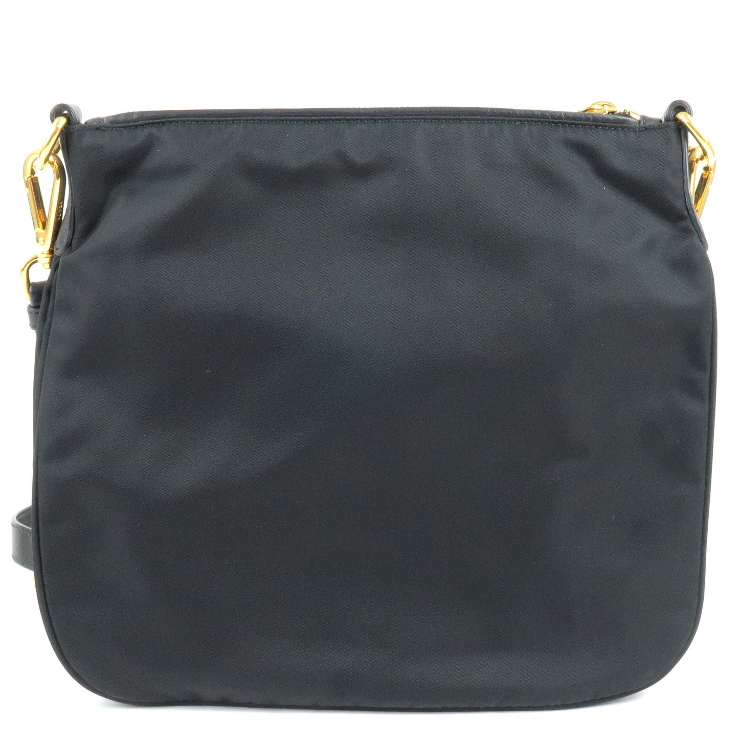 Prada Prada Logo Nylon Leather Shoulder Bag Nero Black