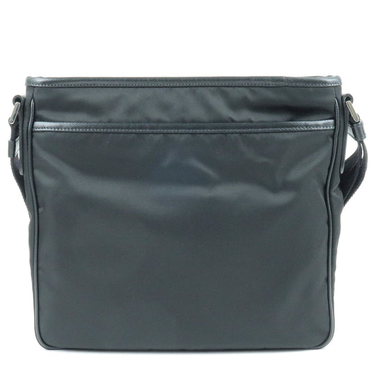 Prada Prada Logo Nylon Leather Shoulder Bag Nero Black 2Vh797 35700 4