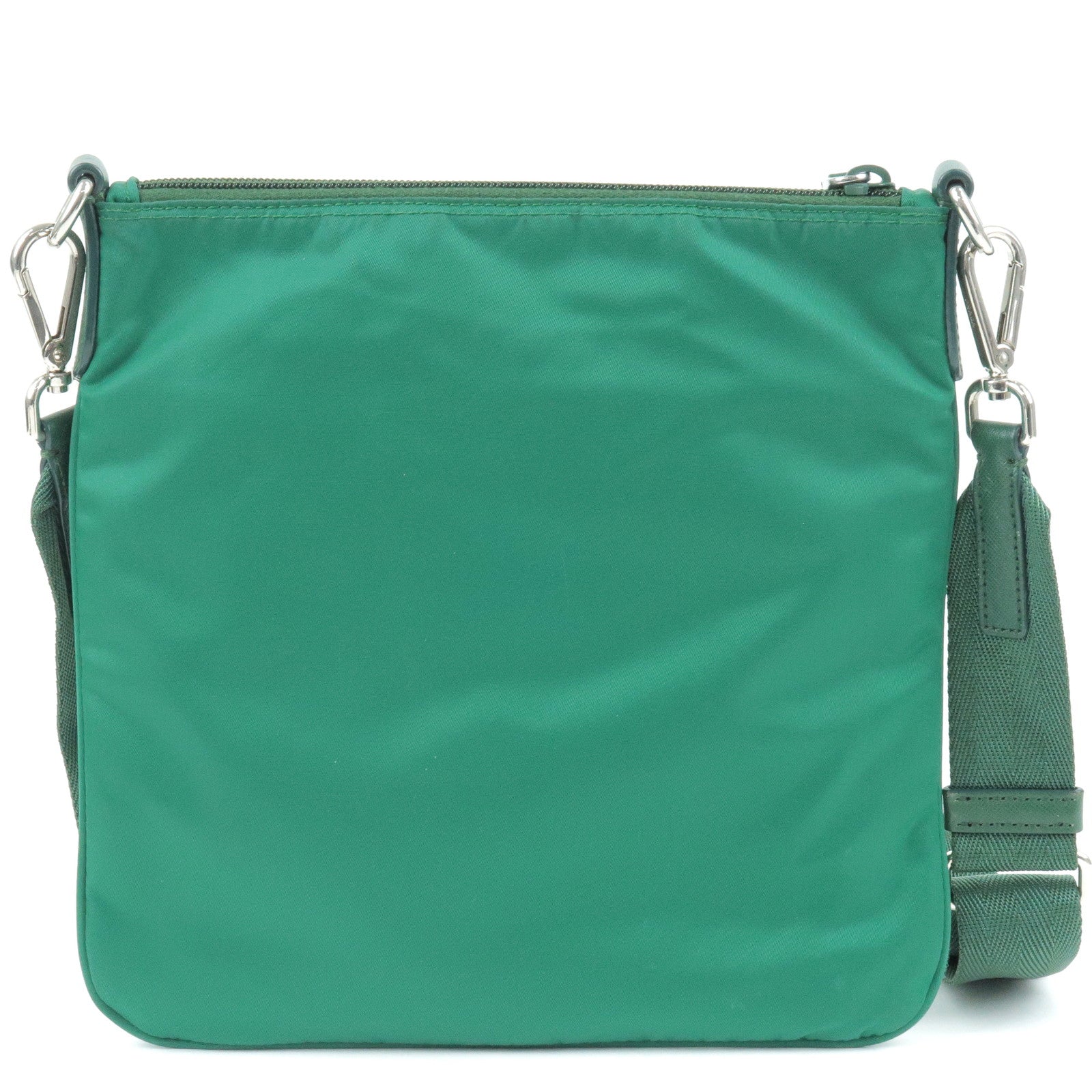 Prada Prada Logo Nylon Leather Shoulder Bag Oleandro Green